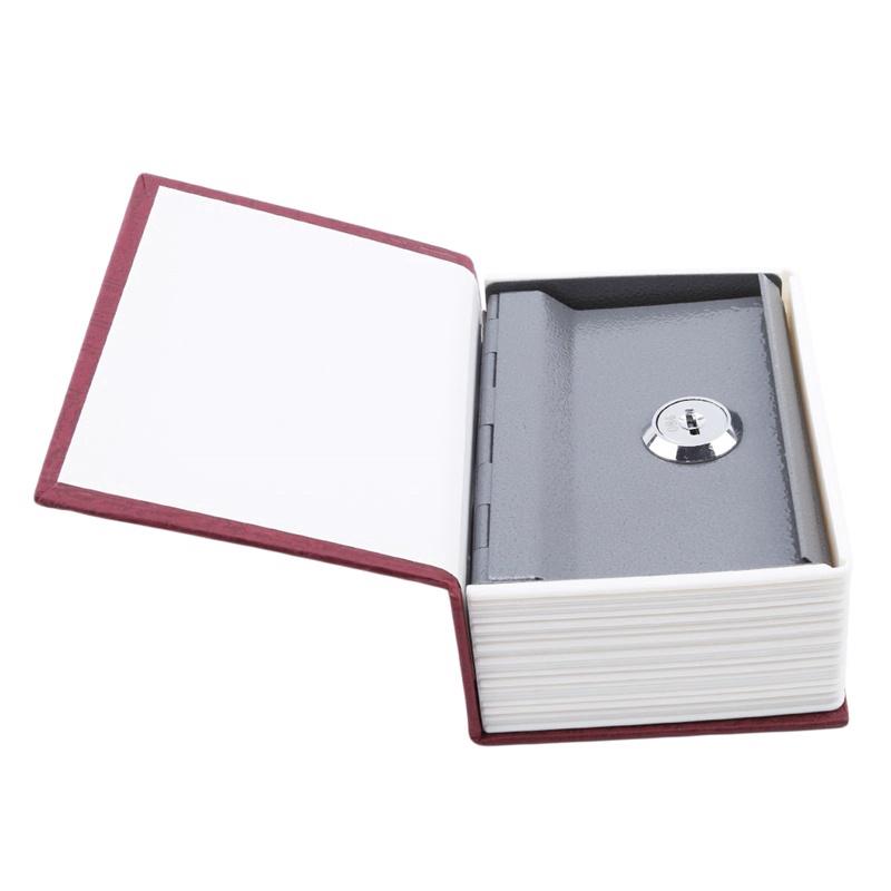 Storage Safe Box Dictionary Book Money Lock + Lock Keys (5)