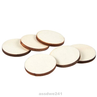 50pcs/pack Home Round Natural Ornaments DIY Craft Unfinished Centerpieces Wood Slices