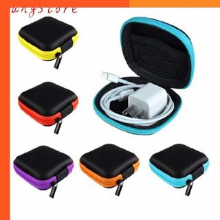 PU Leather For Earphone Headphone Earbuds Cards Storage Bag Pouch Hard Case Box