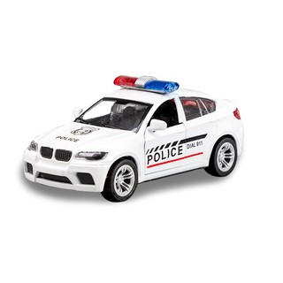 Kids Toys Car 1:32 Simulation Police Car Alloy Metal Pull Back Vehicles Toys No Music
