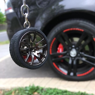 Car Tire Wheel Keychain RIM Car wheel Turbo keychain key ring with Brake discs Auto Key Chain Keyring accessories