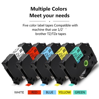 Ready Stock/✥♀♦1PK TZe221 421 tze label tape Compatible Brother PTouch label printer PT-D200 PT-D210