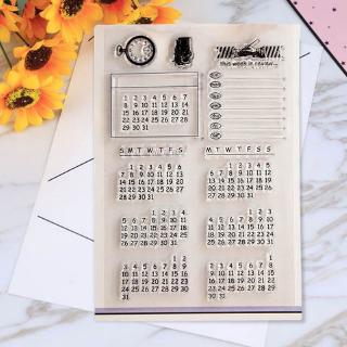 Yixing 2019 Diy Calendar Silicone Clear Stamp For Diy Making Photo Album