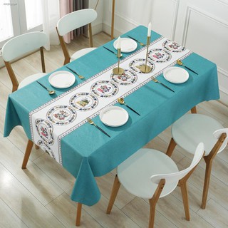 ✈™Tablecloth waterproof and oil proof hot rectangular table cloth PVC disposable mat web celebrity Nordic ins