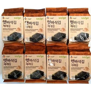 CJ Bibigo Savory Roasted Korean Seasoned Seaweed 5g,8 Pack
