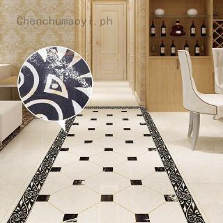 Chenchumaoyi 3D Marble Self-adhesive Bathroom Kitchen Wall Stair Floor Border Tile Sticker