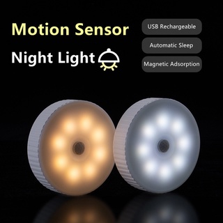 Wireless Body Induction Lamp Rechargeable Sensor Night Light Motion Sensor Light USB charging LED Night Energy-saving Body Induction Lamp For Home