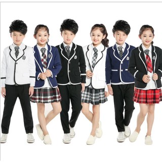 New Autumn uniform school Children suits boys and girls school uniforms jacket student british style suit