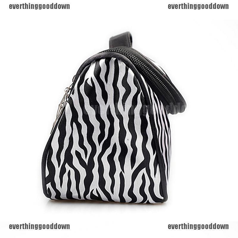 Travel Portable Zebra Cosmetic Bag Makeup Case Pouch Toiletry Wash Organizer