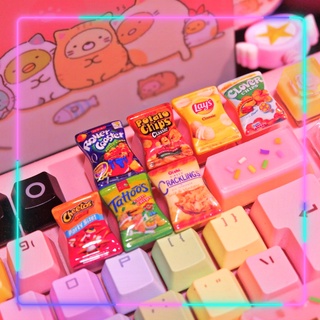 All Time Favorite Snacks Artisan Kawaii Keycaps for Mechanical Keyboard