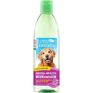 Fresh Breath by TropiClean Oral Care Water Additive Plus Hip & Joint for Pets, 33.8oz - Made in USA