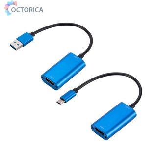 Octorica Video Capture Card 4K 1080P HDMI-compatible to USB Video Game Grabber Record