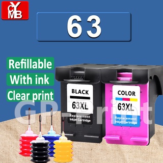 Compatible HP 63 ink HP63XL ink Cartridge refillable for 1110 1112 2130 2131 2132 2134 2136 3630