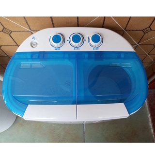 ◐♨Double tub mini washing machine Small semi-automatic double tub washing machine 3.6kg Capacity Was (5)