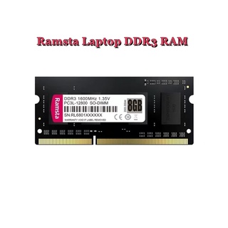 Ramsta RAM 4GB 8GB DDR3 1600MHz Laptop Memory SO-Dimm 204-pin Memory Notebook Internal Memory