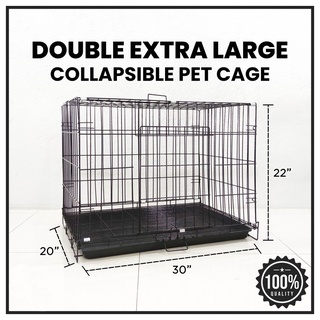 Heavy Duty Pet Cage Collapsible Dog Cat Rabbit Puppy Folding Crate Medium Large XL XXL Poop Tray (9)