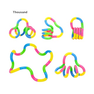 Thousand Tangle Twist Decompression Toys Child Deformation Rope Plastic Fidget Stress Toy Ready Stock