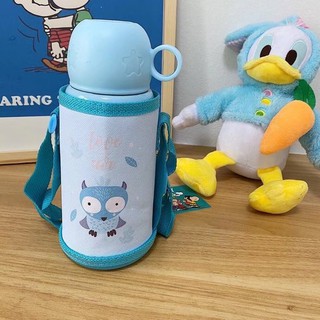 Stainless steel Thermos Vacuum Insulated Tumbler Cup antler Water bottle with Straw for kids 600ML