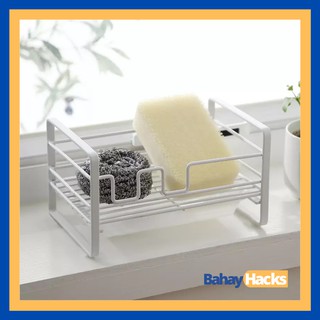 BAHAYHACKS Nordic Kitchen Sink caddy sponge rack sink storage Kitchen Sponge Cloth Brush Storage Rac