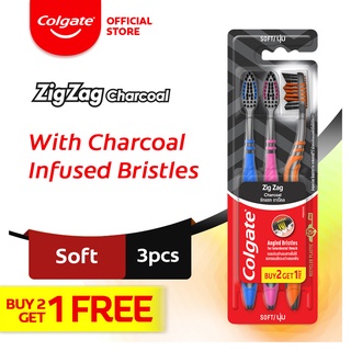 Colgate Zigzag Charcoal Toothbrush (Soft) Buy 2 Get 1 Free