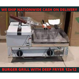 hot sale Burger grill with deep fryer 12X12