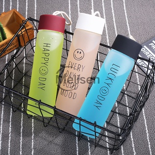 Melisen Creative Smiley Portable Frosted Glass Bottle Tumbler Drinking Water Cup (1)