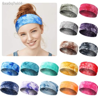 Fashion Tie Dye Cycling Yoga Sport Sweatband/Men Women Cotton Elastic Sweat Headband/Stretch Turban
