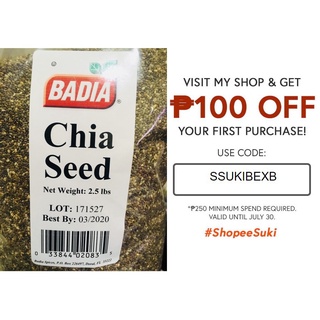 ۞❁▼BADIA Chia Seeds 2.5 lbs or 1.13kg - 2 Packs