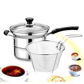 35 Pasta Pot Cooking Noodle Pot Stainless Steel soup Pan steamer Fryer Pasta home Induction cooker (5)