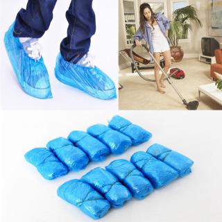 Hot 100pcs/set Disposable Plastic Shoe Covers Rooms Outdoors Waterproof Rain (1)