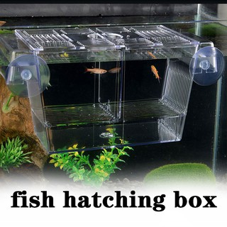 Aquarium Fish Breeding Boxes Double Guppies Hatching Incubator Isolation Aquarium Tanks Durable (1)