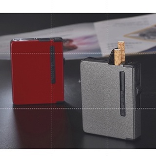 Creative metal lighter cigarette case integrated automatic popping cigarette portable windproof