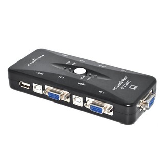 Portable USB 2.0 KVM 4 Port SVGA VGA Keyboard Mouse Switch Box Monitor Sharing (1)