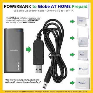Pocket Wifi♚♚❀USB Step Up Cable Converter for Globe at Home Prepaid Wifi - Converts 5V to 12V ~ 1A