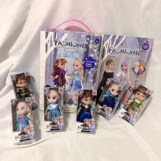 Disney 6pcs/box 4.5inch Frozen Elsa Anna Mermaid Belle Princess Doll Anime Girls Toys Birthday Christmas Gifts (9)