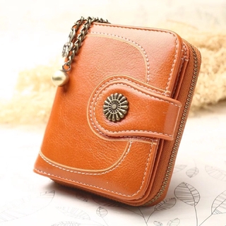New leather women's wallet with coin purse