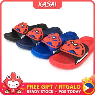 KASAI Spiderman slip on slippers kids fashion sandal slippers for boys on sale Children COD ks7382 (1)