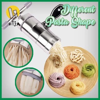 WiJx❤❤❤Summer Korean Instant Pasta Maker Stainless Steel Manual Noodle Maker Press Pasta Machine Kit