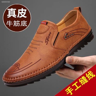 【Fashion hot sale】✴Leather shoes men s spring and autumn new casual shoes leather men s leather shoe