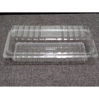 100pcs Half Roll Clear Container H77L -- Bread Loaf Disposable Clamshell Container 9" x 4" x 3"