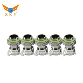 COD Ready Stock 5Pcs Barb Fitting Water Cooling Radiator For G1/4 Chromed Copper M7PH