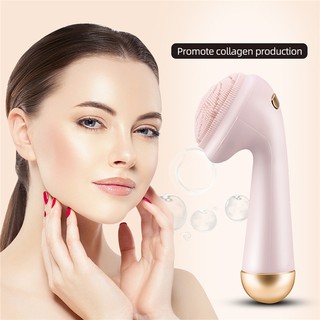 Electric Facial Cleanser Roller Massage Cleansing Instrument Waterproof Silicone Pore Cleansing