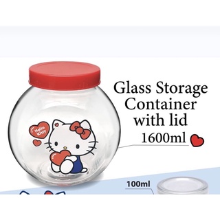 Hello kitty glass cannister