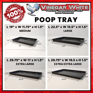 Poop Tray Plastic for Pet Cage Folding Collapsible Fixed Dog Cat Rabbit Heavy Duty Replacement Extra