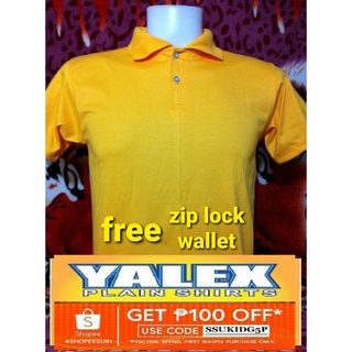 Yalex Plain Polo Shirts Yellow Gold - NO MINIMUM - adult