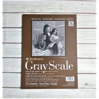 Strathmore Gray Scale Paper 15 sheets 216gsm (9 inches x 12 inches) (1)