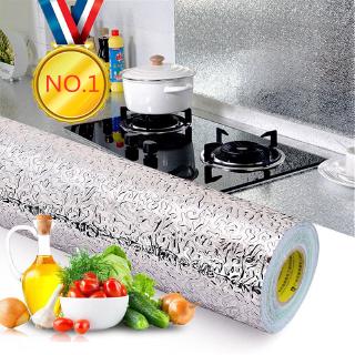 3 Size Kitchen Oil-proof Waterproof Stickers Aluminum Foil Kitchen Stove Cabinet Self Adhesive Wall Sticker DIY Wallpaper