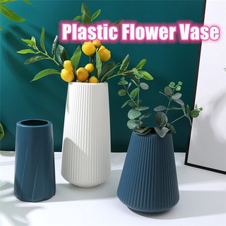 461 Plastic Vase Flower Container Nordic Style Plastic Flower Vase Home Decor (1)