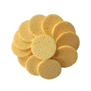 50pcs Natural Wood Pulp Sponge Cellulose Compress Cosmetic Puff Facial Washing Sponge Face Care Clea