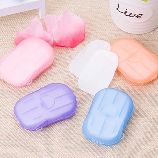 Travel Portable Easy Washing Hand Bath Travel Scented Slice Sheets Foaming Box Paper Soap